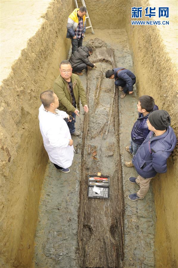 成都发现春秋战国大型船棺墓群 如地下青铜器宝库